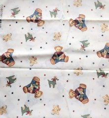 Daisy Kingdom Blue Jean Teddy Baby Album Tossed Allover 45″W X 1 Yd Vtg #1868