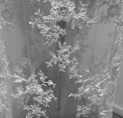 WHITE Beaded Sequins Embroidery Bridal Lace Fabric 50” Width Sold By The Yard