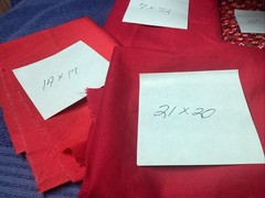 Lot of sewing fabric reds raggedy ann andy for quilting projects remnants