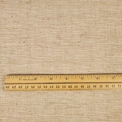 Beige and Tan Woven Cotton Fabric 2 3/8 yds 45″ wide Vintage 1980s