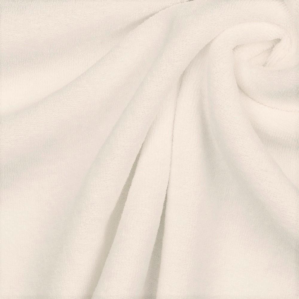 Stretch Cotton Terry Towelling Fabric Material – ECRU