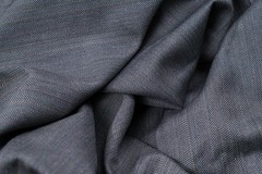 Vintage Wool Suiting – 3m – 100% Virgin Wool – 250g – Herringbone w/ Red Stripe