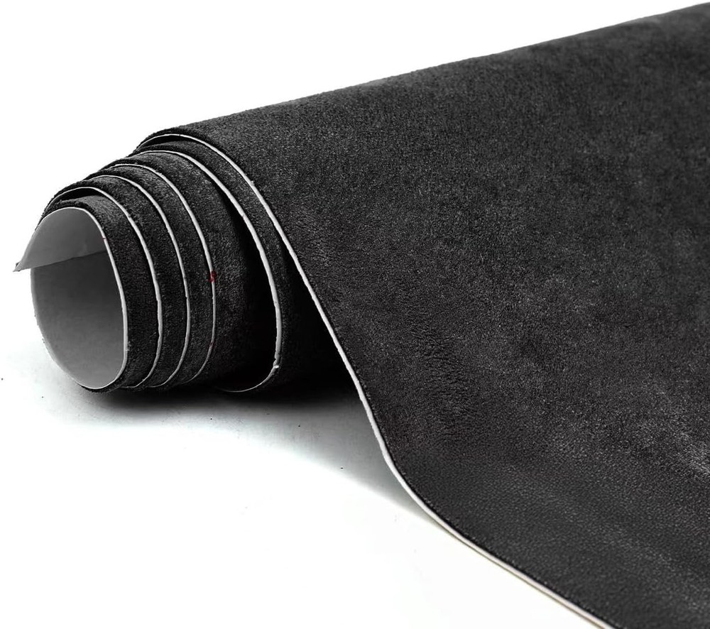 Premium Black Suede Fabric Wrap 17X70 Inch Suede Wrap for Car Interior Self-Ad
