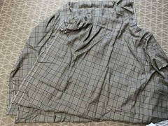 Brown And Navy Suit Remnant Material 184” X 43”