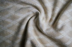 3/4 Yard Beige on Beige Diamonds Soft Upholstery Fabric 33″ X 56″