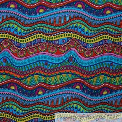 BonEful FABRIC FQ Cotton Quilt Rainbow Castle Scenic Kid Dragon Baby Boy Knight