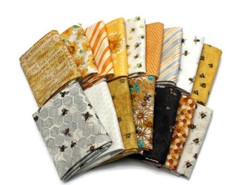 10 Fat Quarters – Assorted Honey Bee Bumblebee Hive Honeycomb FQ Bundle M229.03