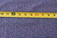 By 1/2 Yd, Orange Calico on Violet Cotton, Blue Hill/Colonial Prints/Morgan,B975