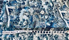 Japanese Landscape by Hoffman International Shades of Blue w/ Metallic 23″x11″