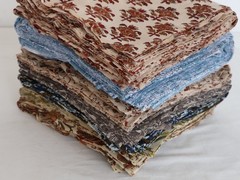 100pcs Hand Block Printed Scrap Fabric – Quilting, Sewing & Handmade Crafts