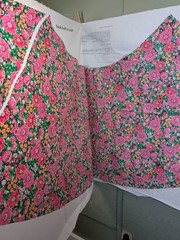 Spring Mills Quick-Make Pink Green Floral Wrap Skirt & Scarf Fabric Panel 6-14
