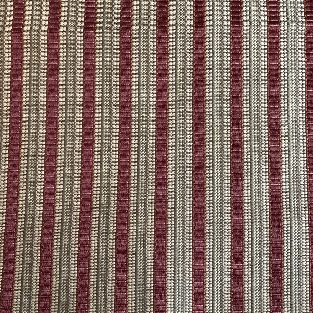 2 Yards of Red and Gold Striped Woven Home Decor Fabric
