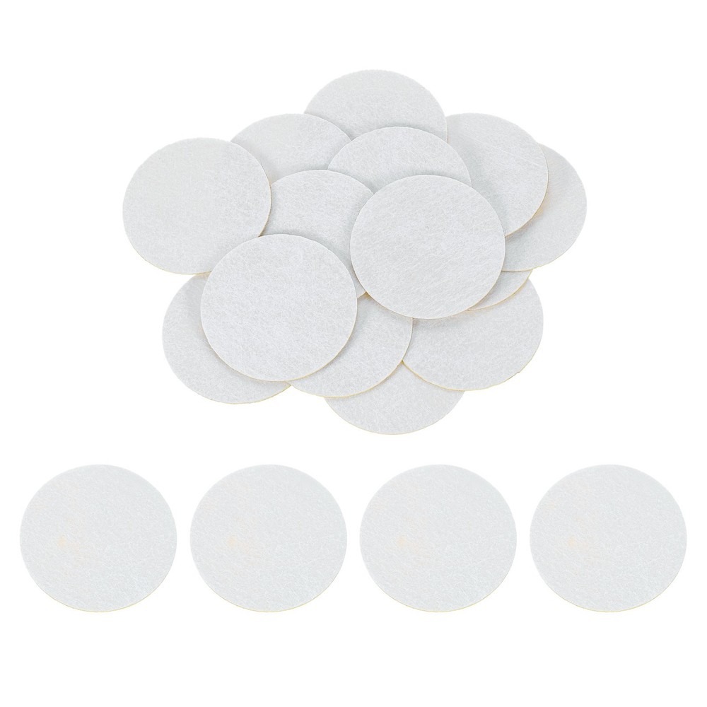 60Pcs Round Felt Circles, 55mm (2-1/8″) Non-Woven Felt Fabric Sticker, White