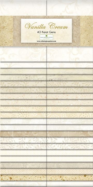 2 1/2″ Strips – Vanilla Cream 40 Karat Gems 2.5″ Fabric Precuts M205.27