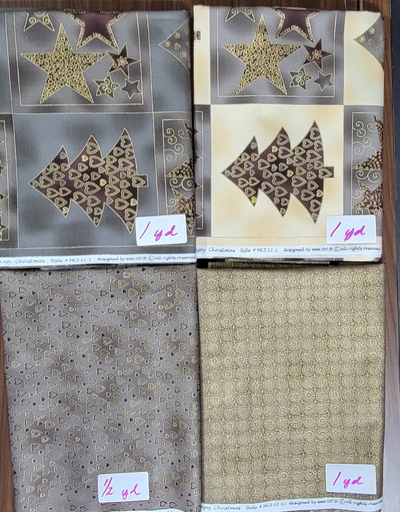 3 1/2 yds, 4 fabrics, RARE Collection, Enjoy Christmas stof.dk fabrics OOP Vint.