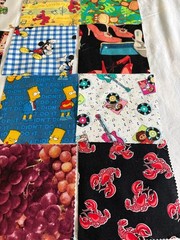 Lot of 40 “I SPY” Quilt Squares 5″x5″ 100% Cotton, Rotary Cut, No Two Are Alike
