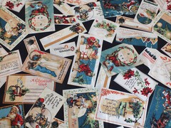2.5 yd Blocks Labels Wilmington Christmas EMPORIUM GRAPHIC 45 cotton quilt black
