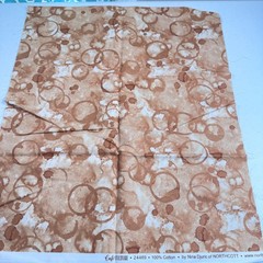 northcott quilting cotton fabric abstract circles brown cafe culture 24489 18×43