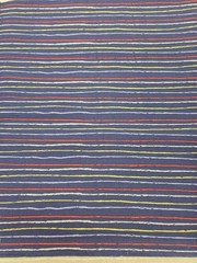 Blue Striped JOANN Quilting Cotton Vintage Deadstock Colorful Sewing Fabric