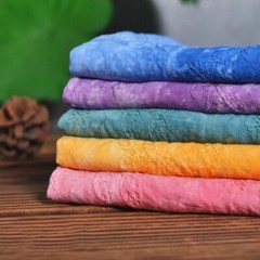 60% Linen and 40% Cotton Fabric Cloth Tie Dye Embroidered Floral Thin Retro