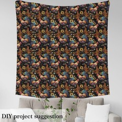 Chicken Print Fabric By The Yard,Farm Animals Upholstery Fabric for Chairs So…