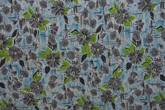 Vintage Flour Feed Sack Material Multicolor Floral Design Still Sewn