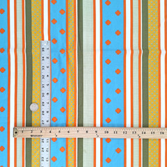 VTG Stripes Dots Quatrefoil Gingham Poly Cotton Fabric 1 YD Wamsutta Mills READ