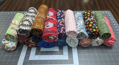 New Fabric Variety Box. 20+ Yards Assorted Cotton Fabric Pieces. No Scraps R109