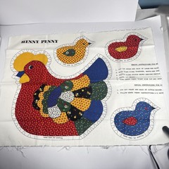Vintage Henny Penny Cut-It-Out Fabric Panels Cranston Print Works New Old Stock