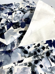 Blue Flower Fabric Pieces Largest size 60x40cm Upholstery Cushions Various Sizes
