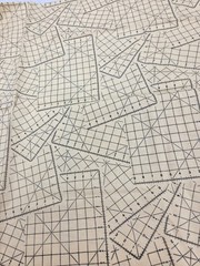 Graph Paper Quilting Cotton Fabric Karen Combs for Blank Textiles 1 yard