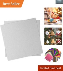 2pcs 12″ x 12″ Soft White Felt Fabric for Unlimited Crafting Possibilities