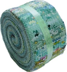 100% Cotton Jelly Roll Fabric Strips – Vibrant Green Forest, 40 Pieces, 2.5″x44″