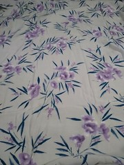 Floral Fabric Purple Lavender Print Organza Flower Dress Blouse BTY 58″