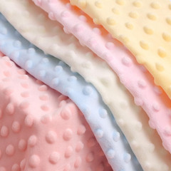 Minky Dot Fabric by The Yard 3D Plush Fleece Quilting Soft Craft Material for