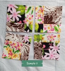 70Pcs Precut 6.5 Square 100% Cotton Fabric Beautiful Hawaiian Print For Quilting