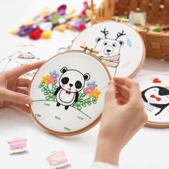 10 PCS Embroidery Fabric, Pre-Cut White Natural Cotton Embroidery Cloth Fabric,