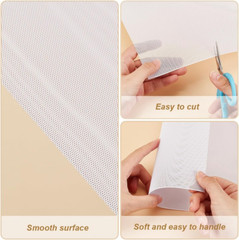 Fursuit Eye Mesh, 39X11.8Inch White PVC Mesh Net 0.2Mm Thick Waterproof Printabl