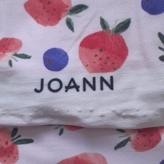 Joann Strawberry and Blueberry Jersey Fabric Pink Red Blue 56″ Wide 2 1/3 yards