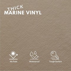 Marine Vinyl Fabric Outdoor Upholstery Faux Leather 1 Yard 54 Inch Wide Pebble