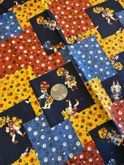 Vtg 70’s HOLLY HOBBIE Fabric remnants cotton Cottage Core 34” x 33”