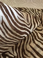 Jo-Ann Fabric 128 x 56 inches piece-56-Wide Brown & Cream Sheer Zebra Print