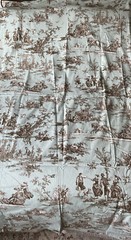 G P & J Baker Printed Toile The Seasons A2103-11 Aqua Cotton Print 2.5 Yds