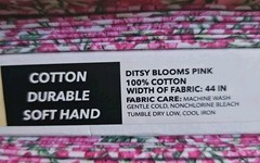 Keepsake Calico Pink ~ Ditsy Blooms Pink ~ 100% Cotton ~ 8 Yards Width 44 Inchs