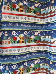 “Twas the Night” AVLYN INC. STRIPED Christmas Fabric Cotton SBTYX44 NEW