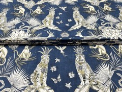 5 Yard Hand Block Animal Bird Print Cotton Indian Natural Sanganeri Print Fabric