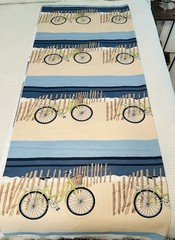 New Bicycles On Beach Solarium 1 7/8 yd x 54″ Richloom Upholstery Fabric In/Out