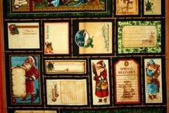 CHRISTMAS EMPORIUM AND LABELS PANEL FROM WILMINGTON – 100% COTTON FABRIC