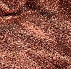 Rust Black Sequins Dot Fabric 44” Width Sold By The Yard