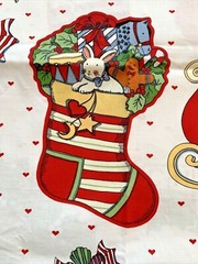 Vintage 1993 Susan Winget Christmas Collection Applique Fabric Panel Santa Angel